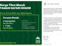 Taman Safari Bogor Tidak Melayani Tiket Terusan Journey Selama Libur Lebaran
